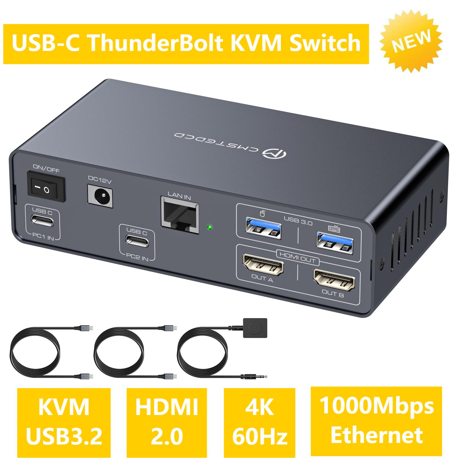Docking Station Usb C - Switch KVM USB C 2 monitor