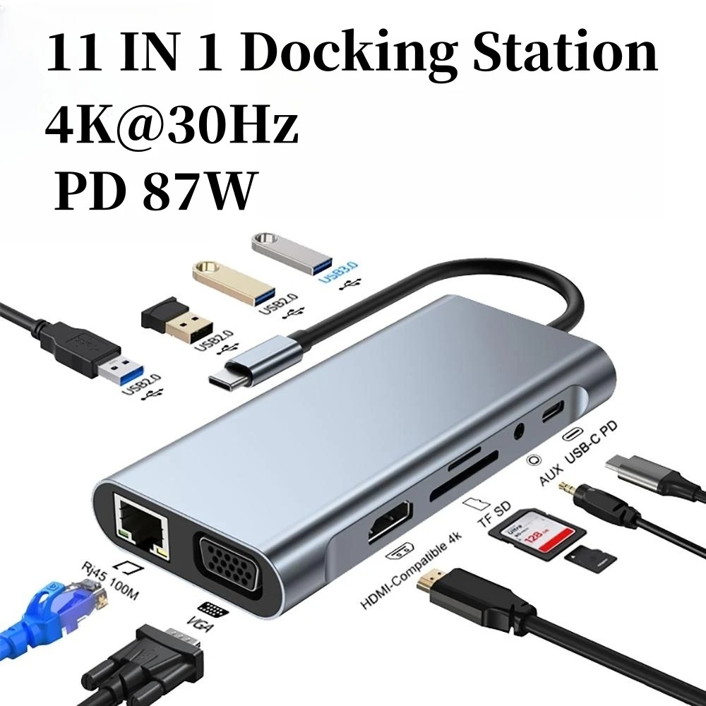 Docking Station Usb C - Docking Hub 4/7/8/11in1 Docking station tipo