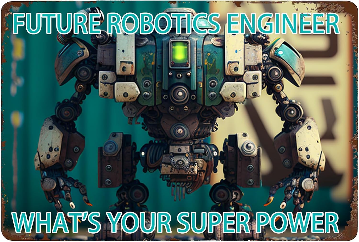 Tech Office Engineer - Targa in metallo per ingegnere robotico