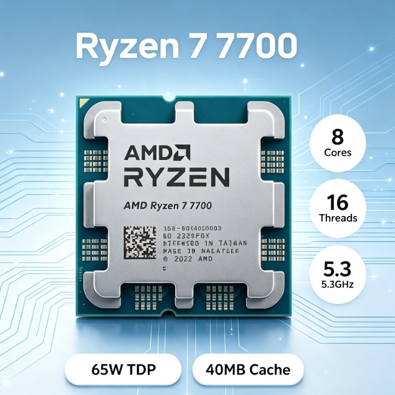 CPU AMD Ryzen 7 7700 8C16T 3.8 - Amd Cpu Ryzen 7 recensione e prezzo