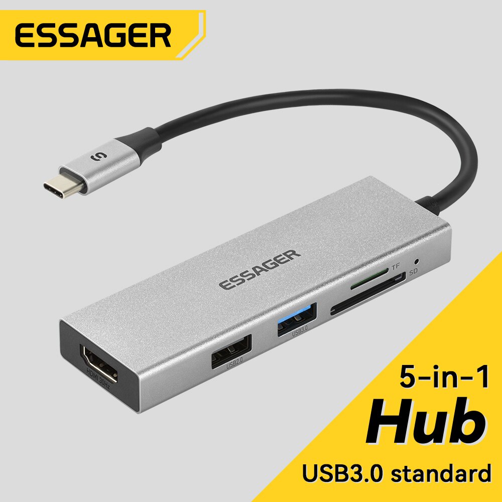 Essager 5 in 1 USB C HUB HDMI- - Docking Station Usb C recensione e prezzo