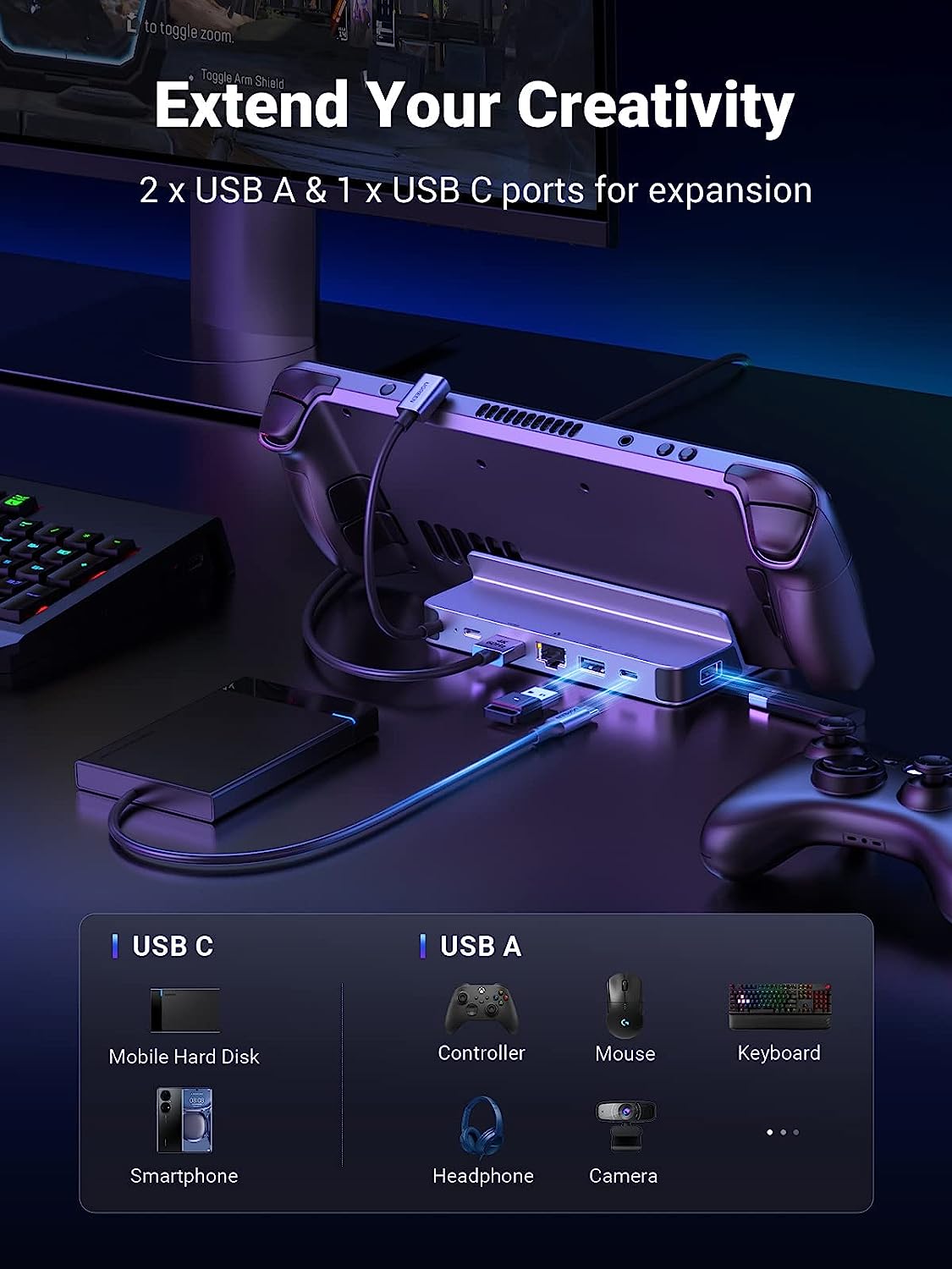 UGREEN Steam Deck Dock Docking - Docking Station Usb C recensione e prezzo